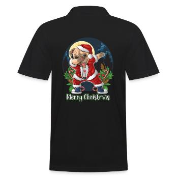 Joyeux Noël Dabbing Dog - Polo Homme - noir - Dos - Kai (181cm)