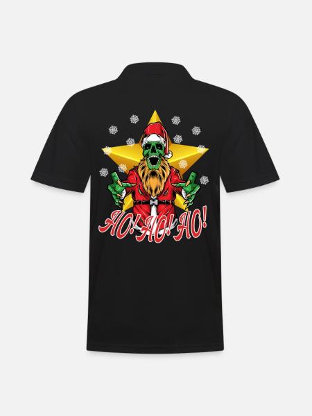 Scary Santa - Men's Polo Shirt - black