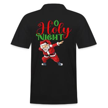 O Holy Night - Männer Poloshirt - Schwarz - Hinten - Kai (181cm)