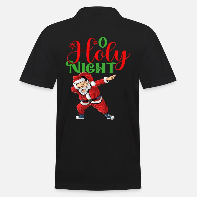 O Holy Night - Männer Poloshirt - Schwarz