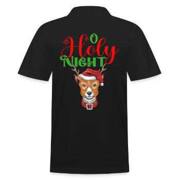 O Holy Night - Männer Poloshirt - Schwarz - Hinten - Kai (181cm)