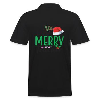 One Merry Teacher - Männer Poloshirt - Schwarz - Hinten - Kai (181cm)
