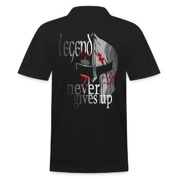 Fitness, Legend, Warrior, Gym Outfit Workout - Men's Polo Shirt - black - Back - Kai (181cm)