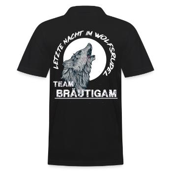 Letzte Nacht im Wolsrudel - Männer Poloshirt - Schwarz - Hinten - Kai (181cm)
