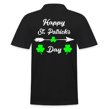 Happy st patricks day St Patricks Day - Männer Poloshirt - Schwarz - Hinten - Kai (181cm)