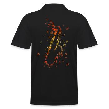 Saxophon Saxophone Saxophonisten - Männer Poloshirt - Schwarz - Hinten - Kai (181cm)