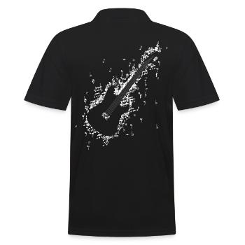 Guitare à partir de notes de musique Partitions Guitaristes Musiciens - Polo Homme - noir - Dos - Kai (181cm)