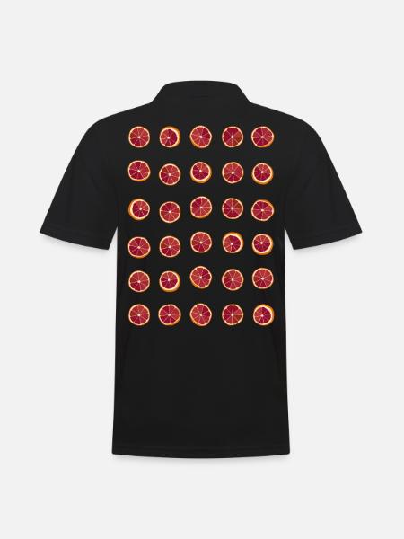 getrocknete Blutorangen - Männer Poloshirt - Schwarz