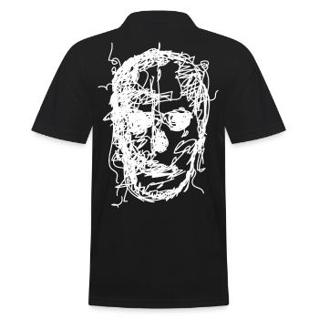 Dessin de crâne - Polo Homme - noir - Dos - Kai (181cm)