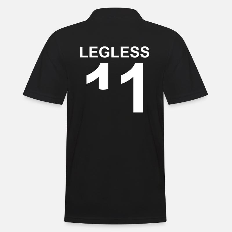 Legless Amputation Spruch Bein Links Amputierter - Männer Poloshirt - Schwarz