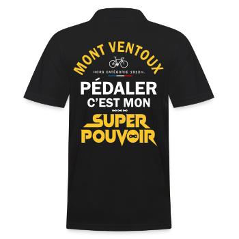 Vélo velo Mont ventoux humour cycliste vélo - Polo Homme - noir - Dos - Kai (181cm)