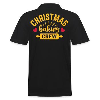 Christmas Baking Crew Team family bake cookies - Men's Polo Shirt - black - Back - Kai (181cm)