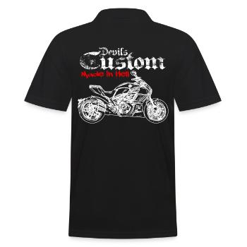 Diavel X Custom Biker Design Motorcycle - Men's Polo Shirt - black - Back - Kai (181cm)