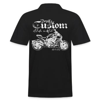 Diavel Custom Carbon Cafe Racer Duc Motorrad - Men's Polo Shirt - black - Back - Kai (181cm)