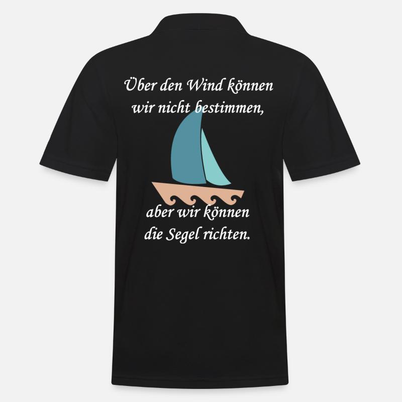 cooler Segelspruch - Männer Poloshirt - Schwarz