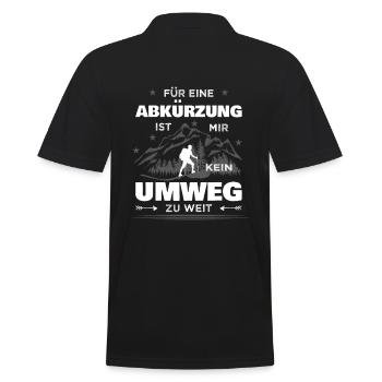 Abkürzung Umweg Wandern Spruch Alpen Berge Berg - Männer Poloshirt - Schwarz - Hinten - Kai (181cm)