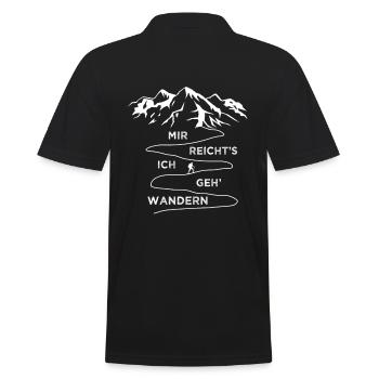 Mir Reicht's Wandern Lustiger Wander Spruch Berge - Männer Poloshirt - Schwarz - Hinten - Kai (181cm)