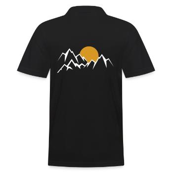 Montagne Panorama Montagnes Soleil Vintage Bavière Autriche - Polo Homme - noir - Dos - Kai (181cm)
