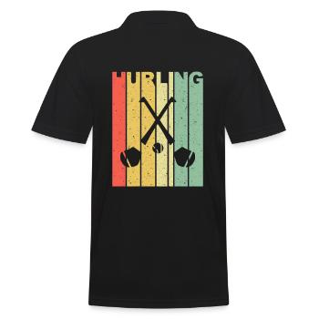 Hurling Gaelic Football Stick Irish Team - Men's Polo Shirt - black - Back - Kai (181cm)