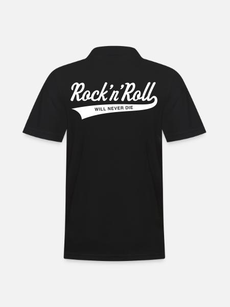 Rock 'n' Roll will never die - Men's Polo Shirt - black