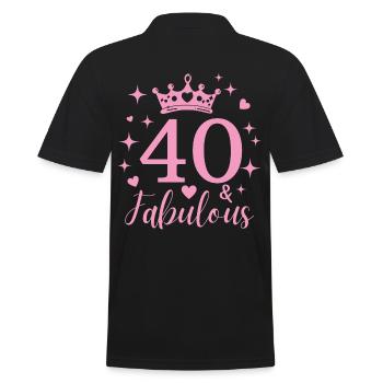 Fabelhafte 40. 40. Geburtstag - Männer Poloshirt - Schwarz - Hinten - Kai (181cm)