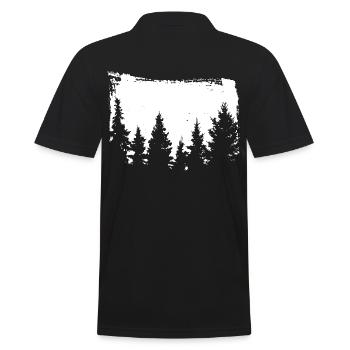 Wald - Bio Baumwolle T-Shirt Natur - Men's Polo Shirt - black - Back - Kai (181cm)