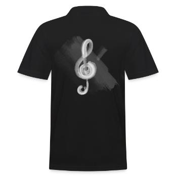 Watercolor clef - Men's Polo Shirt - black - Back - Kai (181cm)
