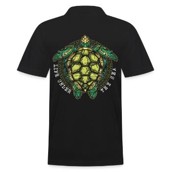Tortue Carapace de tortue Moderne Vie marine - Polo Homme - noir - Dos - Kai (181cm)