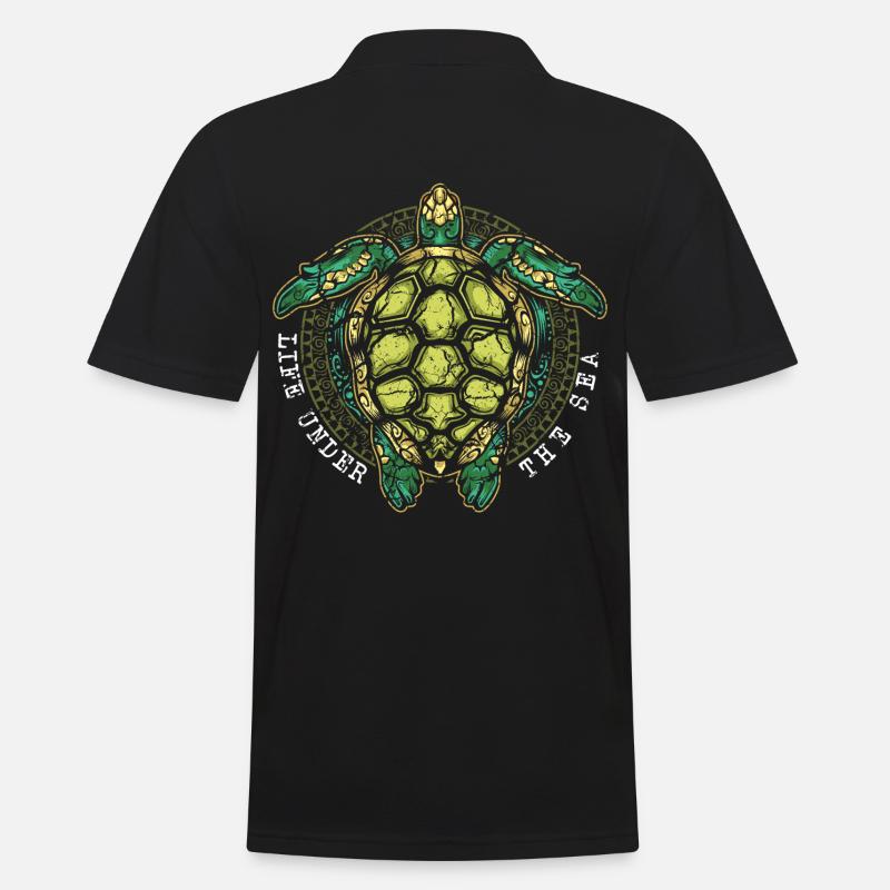 Schildkröte Schildkröten - Männer Poloshirt - Schwarz