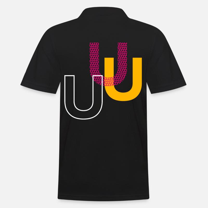 U - Männer Poloshirt - Schwarz