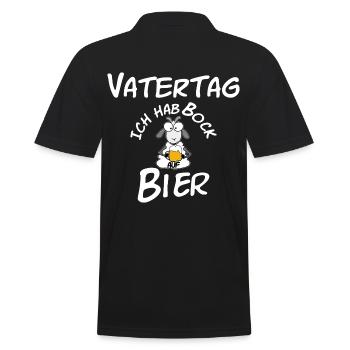 Vatertag - Männer Poloshirt - Schwarz - Hinten - Kai (181cm)