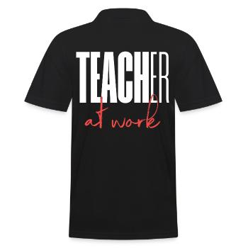 Teacher at work - Männer Poloshirt - Schwarz - Hinten - Kai (181cm)