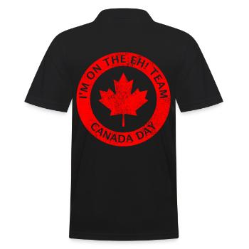 Canada Day I'm on the eh team Canadian Canada - Men's Polo Shirt - black - Back - Kai (181cm)