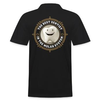 Best dentist in the molar system - bester Zahnarzt - Men's Polo Shirt - black - Back - Kai (181cm)