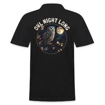 Owl Night Long Night Owl Owl Night Service - Polo Homme - noir - Dos - Kai (181cm)