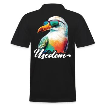 Usedom vacances mouette colorée fraîche avec des lunettes de soleil - Polo Homme - noir - Dos - Kai (181cm)