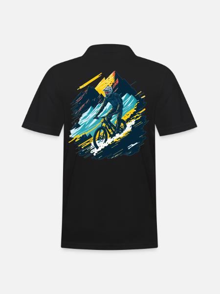 Mountain Bike Downhill Mountain Biker - Polo hombre - negro