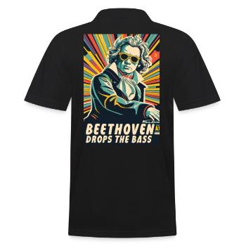 Beethoven laisse tomber le DJ basse - Polo Homme - noir - Dos - Kai (181cm)