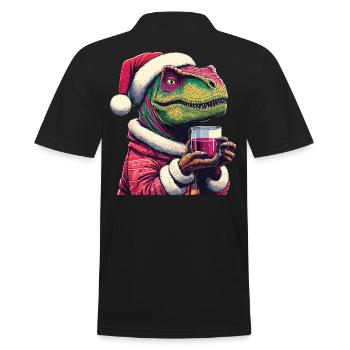 Raptor drinks mulled wine - Men's Polo Shirt - black - Back - Kai (181cm)