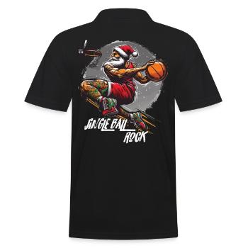 Père Noël Slam Dunk Basketball Jingle Ball Rock - Polo Homme - noir - Dos - Kai (181cm)