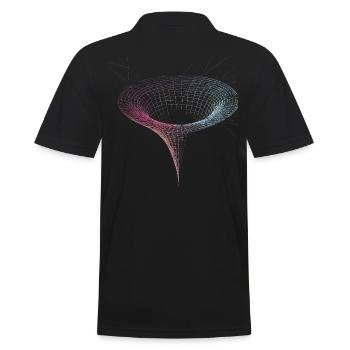 Entonnoir de trou noir dans l’espace - Polo Homme - noir - Dos - Kai (181cm)
