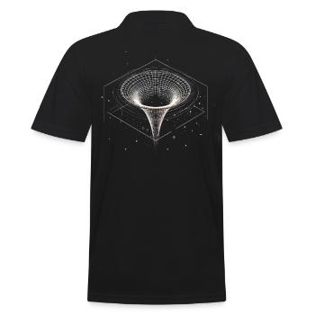 Entonnoir de trou noir dans l’espace - Polo Homme - noir - Dos - Kai (181cm)