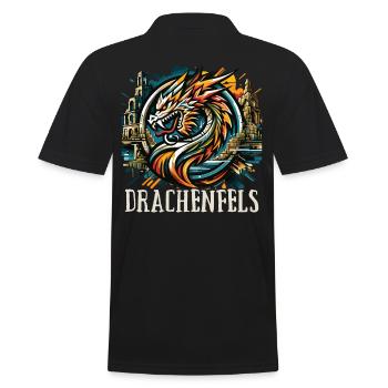 Dragon Tête de Dragon Logo Ruine Drachenfels - Polo Homme - noir - Dos - Kai (181cm)