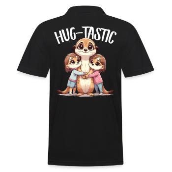 Hug-Tastic Suricate Maman Enfants Câlins Amour - Polo Homme - noir - Dos - Kai (181cm)
