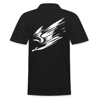 Sturzflug Tiefflieger Möwe Pilot Urlaub T-Shirt - Männer Poloshirt - Schwarz - Hinten - Kai (181cm)