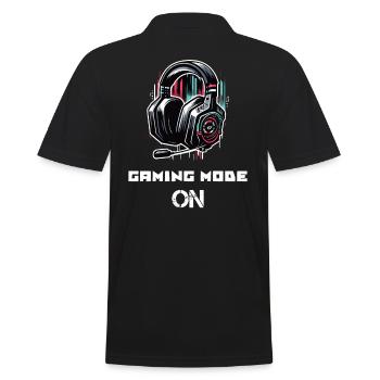 Mode de jeu sur la chemise Gamer Sayings - Polo Homme - noir - Dos - Kai (181cm)