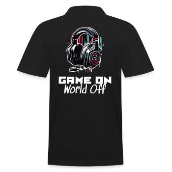 Game On World Off Gamer Dictons Chemise - Polo Homme - noir - Dos - Kai (181cm)