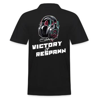 Chemise Victory ou Respawn Gaming Dictons - Polo Homme - noir - Dos - Kai (181cm)
