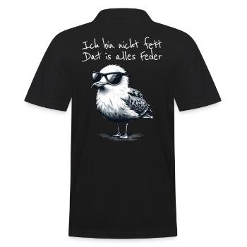 Je ne suis pas gros, c’est tout ce que dit la mouette à plumes - Polo Homme - noir - Dos - Kai (181cm)