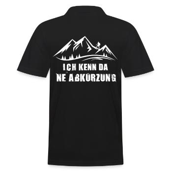 Ich kenn da ne Abkürzung - Männer Poloshirt - Schwarz - Hinten - Kai (181cm)